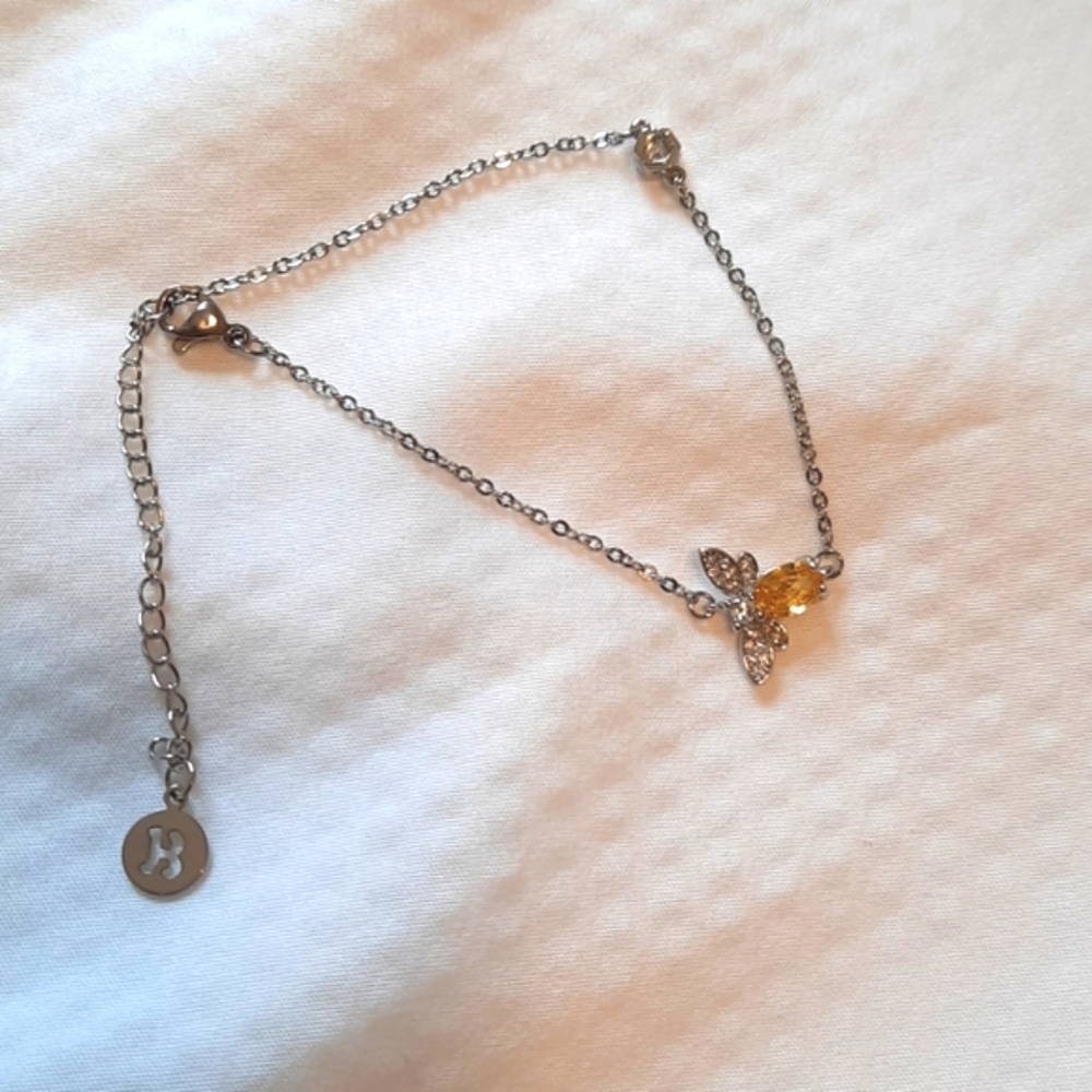 Citrine honey bee bracelet nwt